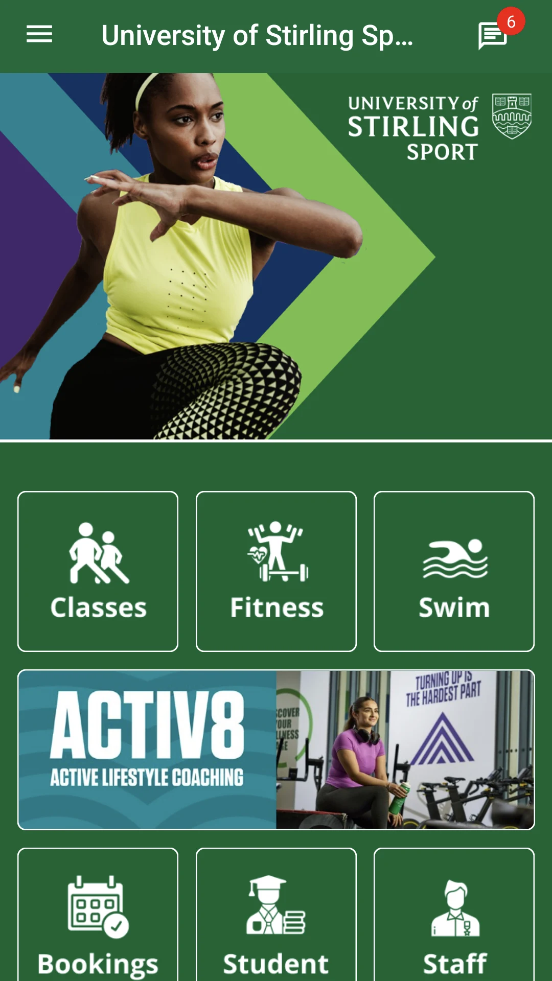 University of Stirling Sport screenshot